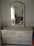 Pine dresser with mirror - $150