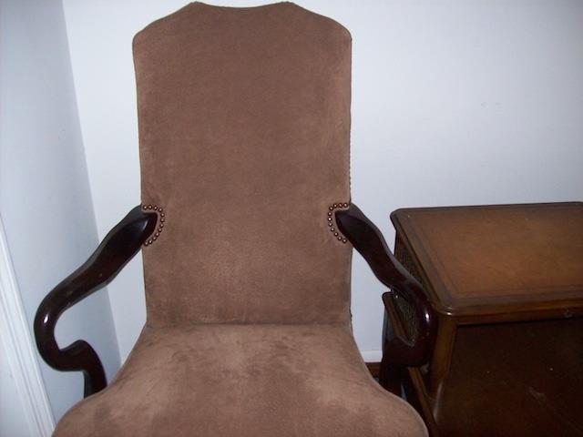 Brown Suede Chair 