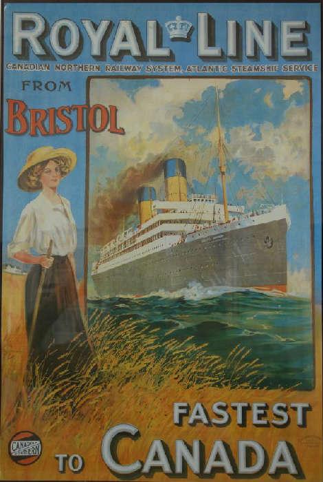 Royal Line Steamship Poster, Odin Rosenvinge