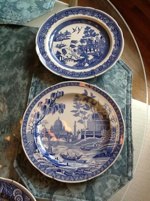 2 of a set of six Spode plates