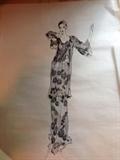 Original fashion art for department store ads.