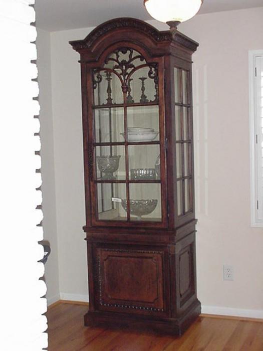 Handsome, tall display cabinets (two of  these)