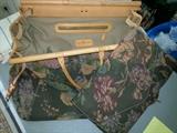 Ralph Lauren Tapestry Carpet Bag & Clutch
