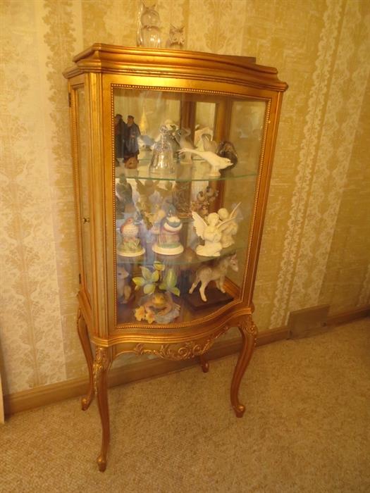 French gilded curio cabinet