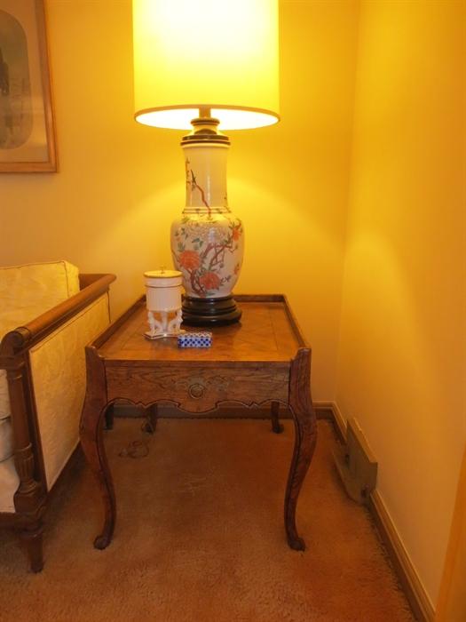 French country end table