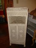 antique wicker victorola