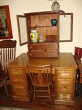 antique oak flat top desk