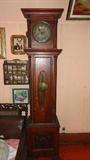antique tall case clock by g. becker