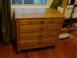 four pieces of antique dutch pine furniture