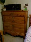 LARGE WESLH PINE DRESSER ANTIQUE