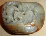 Light Green Jade Dragon Carving front