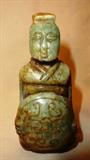 Jade figure of a Man holding a Shield
