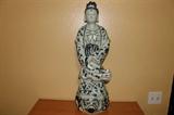 Large Chinese blue and white Porcelain figure