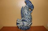 Chinese blue and white Porcelain Dragon FIsh