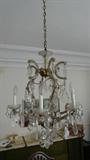 1930'S GLASS CHANDILIER