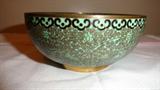 Bronze green enamel bowl