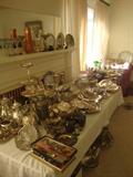large amount of silver plate