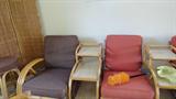 10 piece vintage rattan set in mint condition circa 1955-60