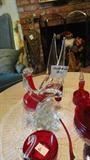 MORENO GLASS BIRD AND RED GLASS