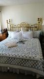 brass bed