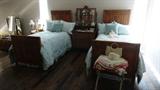 pair of vintage twin sleigh beds