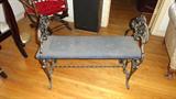 antique iron bench