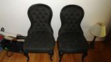 pair of victorian chairs balloon back
