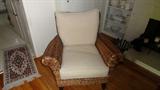 contempory wicker chair in great shape