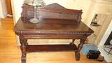 nice walnut gothic antique side board