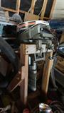 9.9 hp Johnson Sea Horse motor and gas tanks