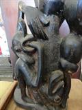 vintage Africian wood carved art