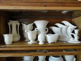collection of white pottery, hull, mcoy etc