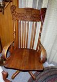 antique oak office chair