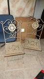 METAL PATIO TABLE AND TWO CHAIRS