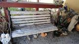 wooden patio swing