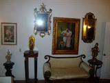 NEWER GILT MIRRORS REPRODUCTION SOFA