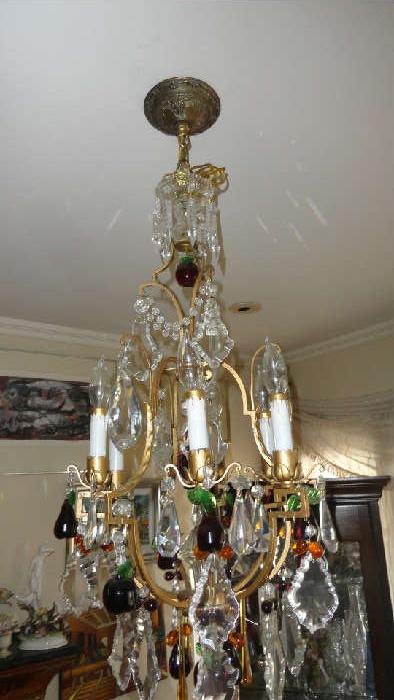 matching small bacarrat chandelier