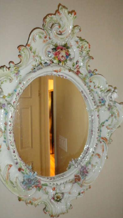 great Italian  mirror with cherubs