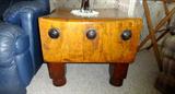 antique chopping block coffee table