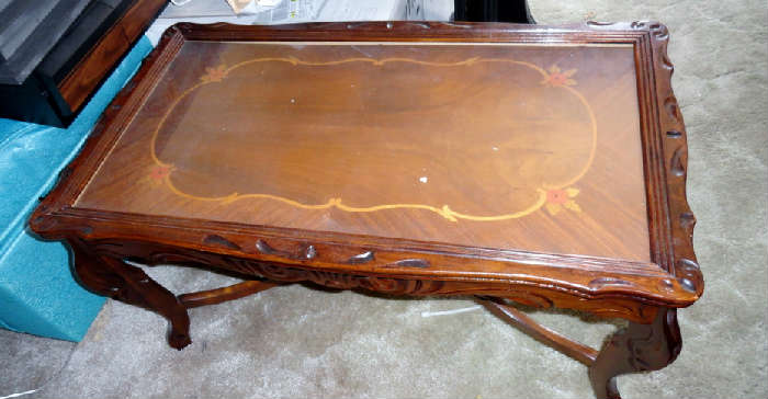 50's french style inlaid table