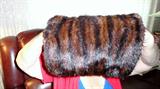 vintage mink and curly lamb muff