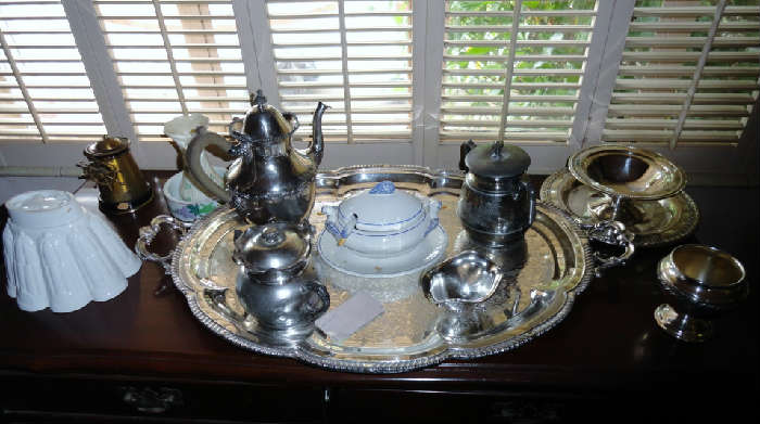 silver plate tea service