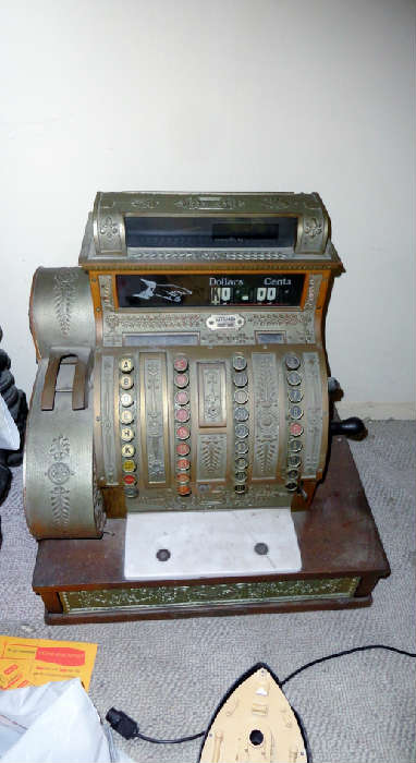 antique nickle plated cashregister