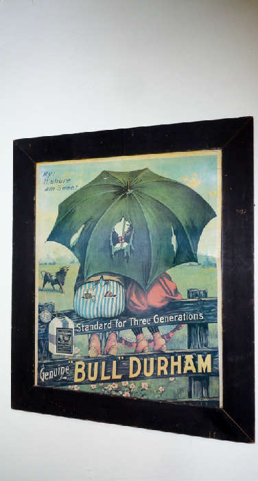 Bull Durham paper sign