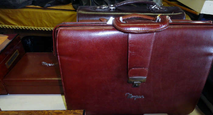 high quality leather luggage