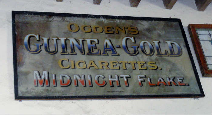 large vintage metal sign"Guinea-Gold"