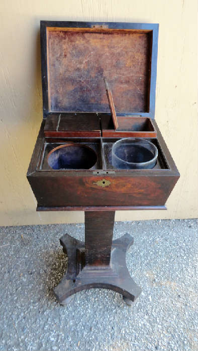 antique standing tea caddy