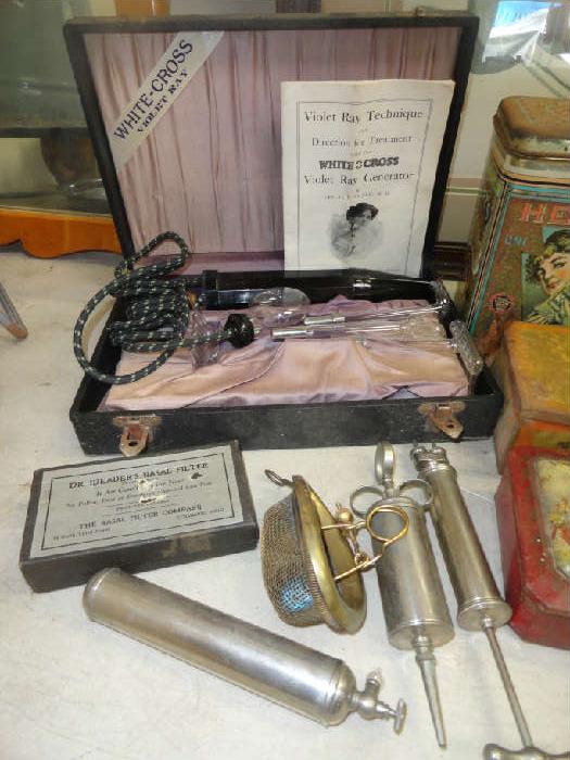 vintage xray and dental items