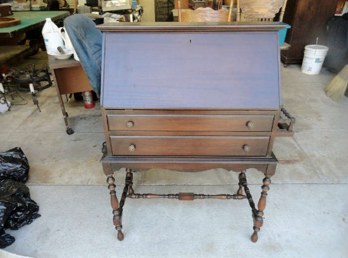 antique drop front desk