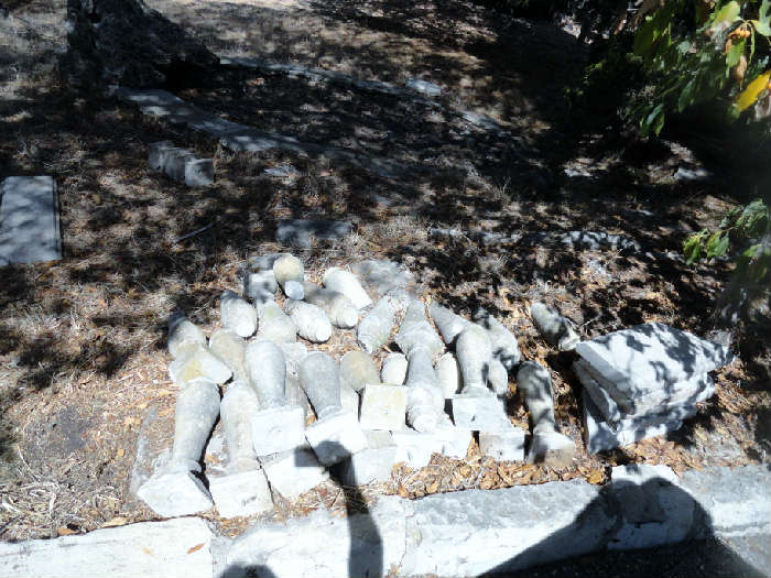 vintage concrete pillars